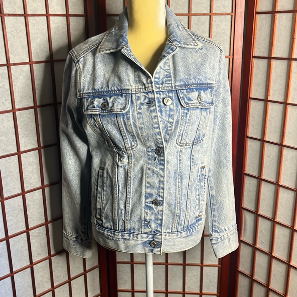 Abercrombie & Fitch Distressed Jean Jacket XS